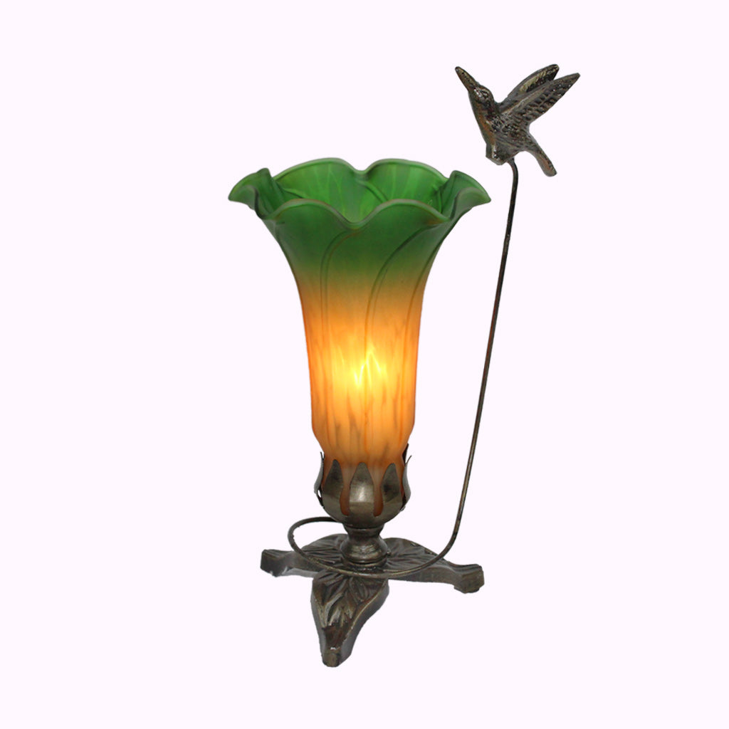 Tall Hummingbird Sculptured Bronze Lamp