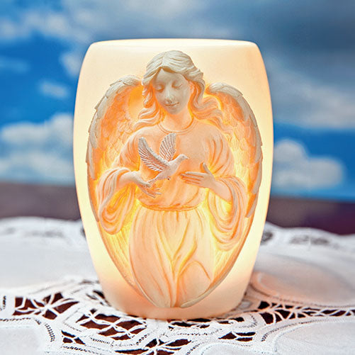 Angel and Dove Vase Lamp