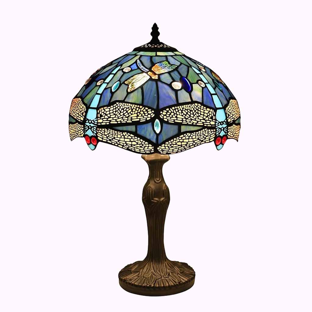 Golden Dragonfly Tiffany Table Lamp