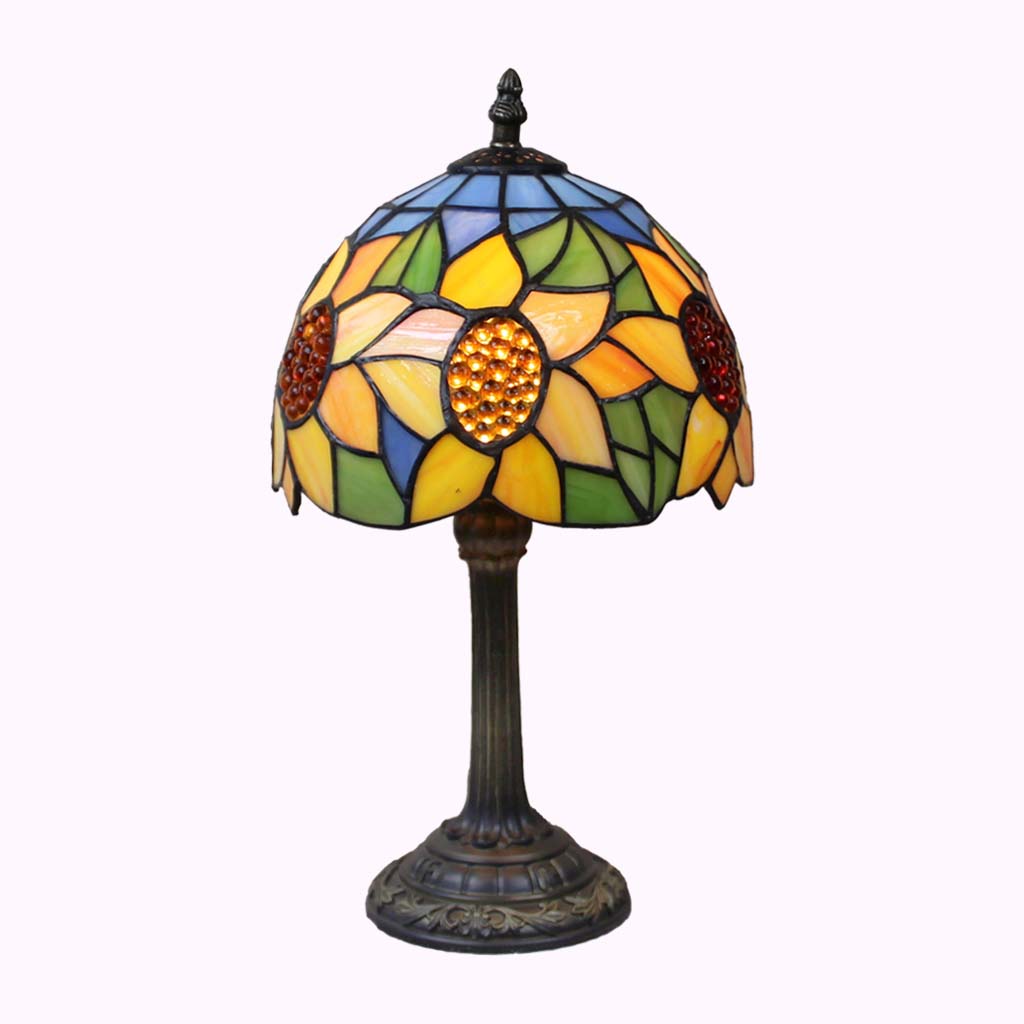 Golden Sunflower Tiffany Table Lamp