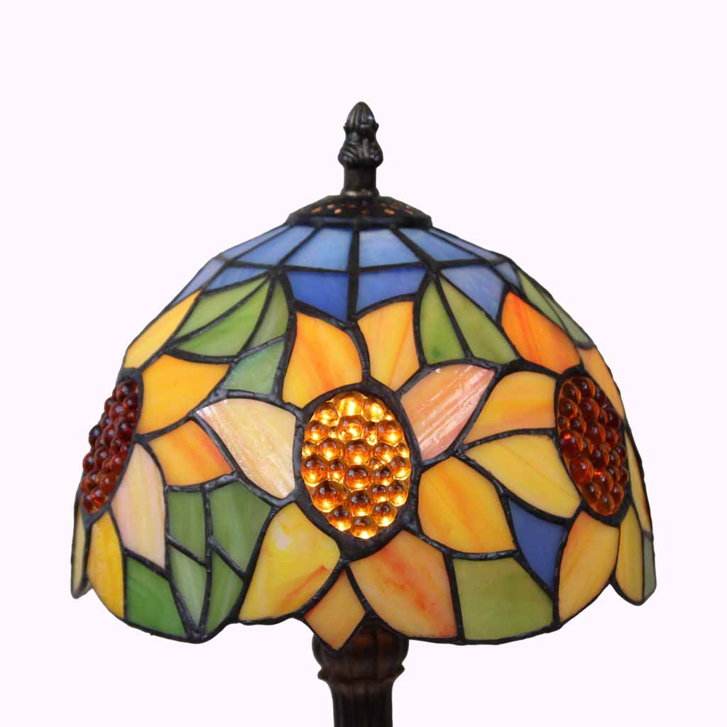 Golden Sunflower Tiffany Table Lamp