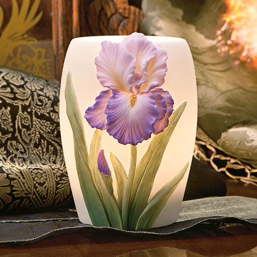 Purple Bearded Iris Vase Lamp Memory Lane Lamps