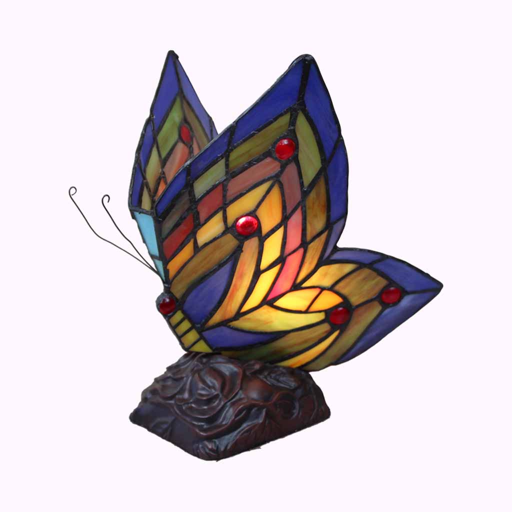 Rainbow Butterfly Tiffany Lamp