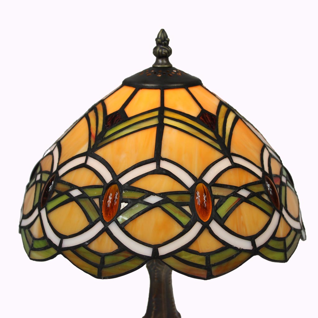 Amber Rings Tiffany Table Lamp
