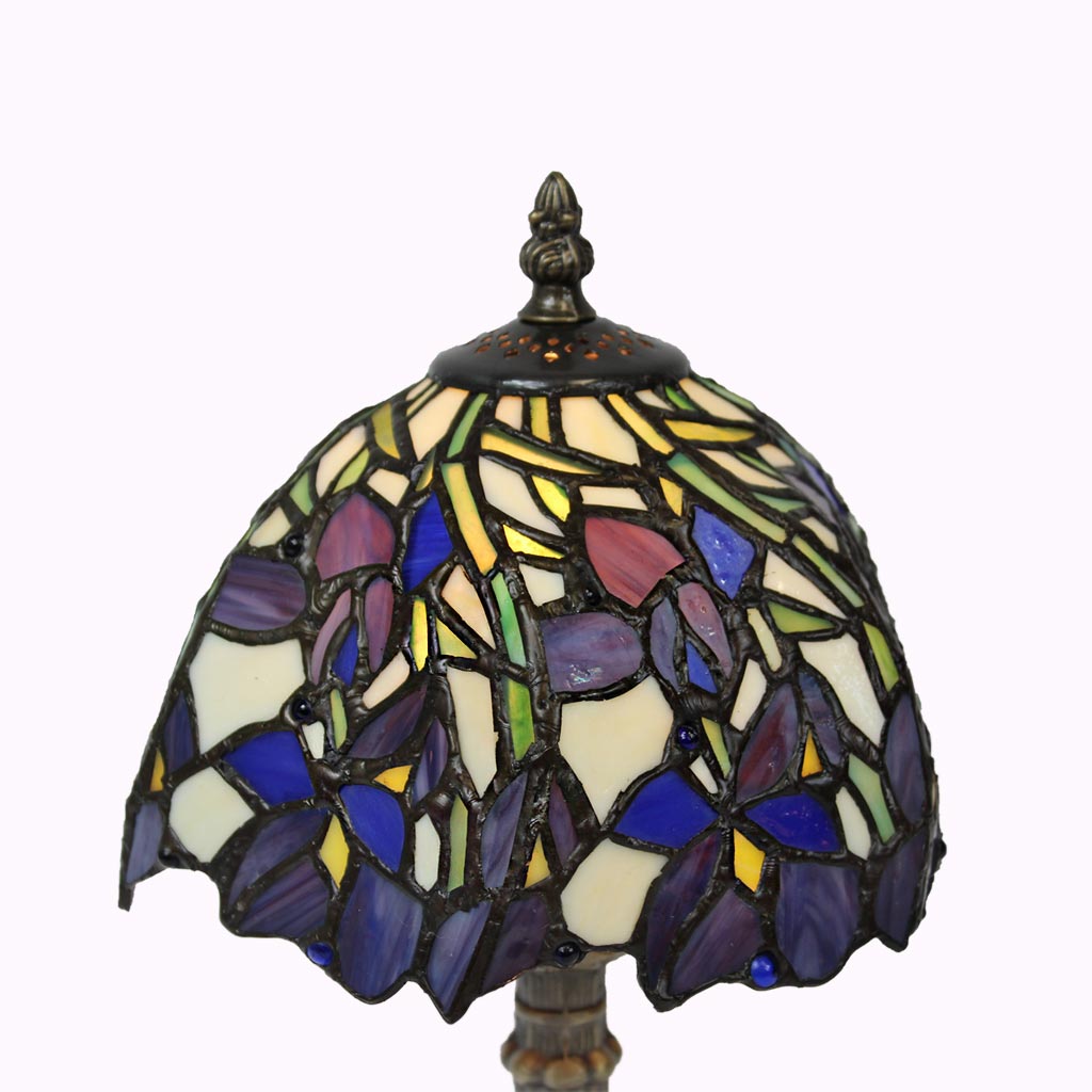 Lavender Swirl Tiffany Table Lamp