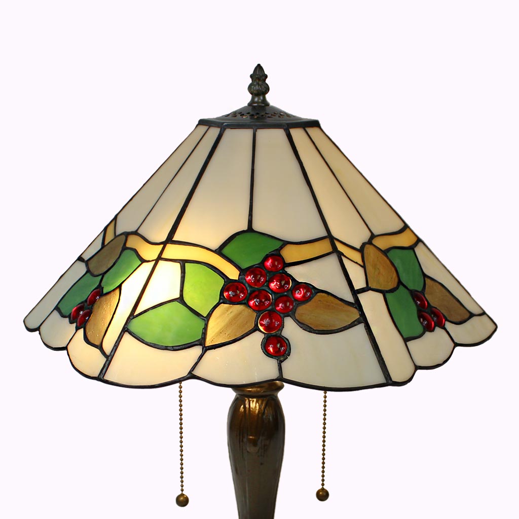 Cherries Jubilee Tiffany Table Lamp - Large
