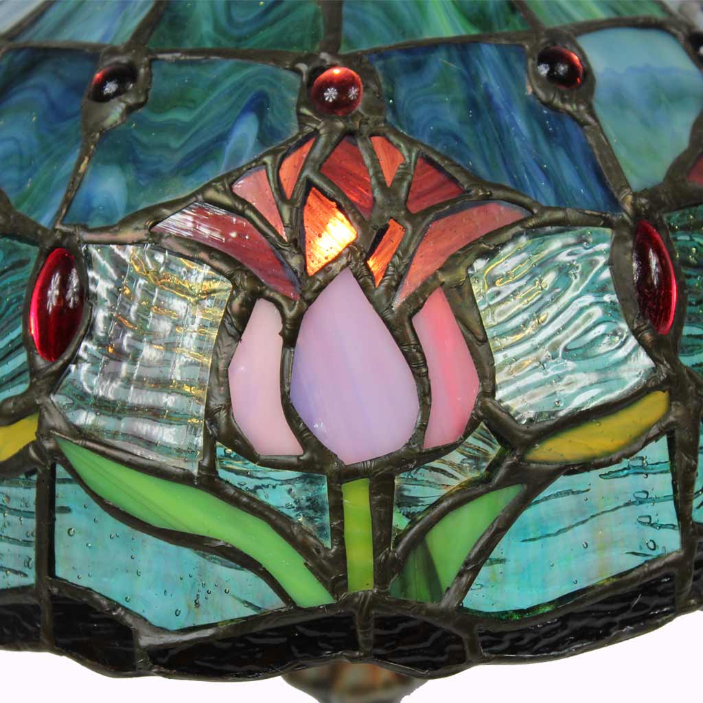 Flowers by the Water Tiffany Table Lamp
