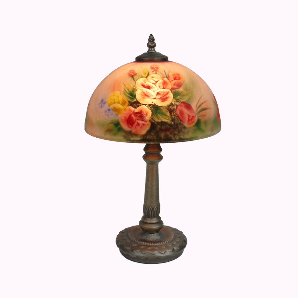 Medium Rose Handale Accent Lamp from Memory Lane Lamps