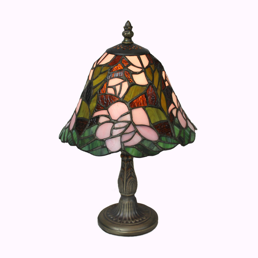 Pink Begonia Tiffany Table Lamp from Memory Lane Lamps