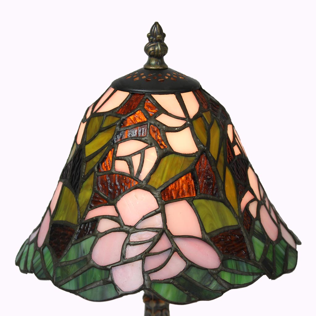 Pink Begonia Tiffany Table Lamp