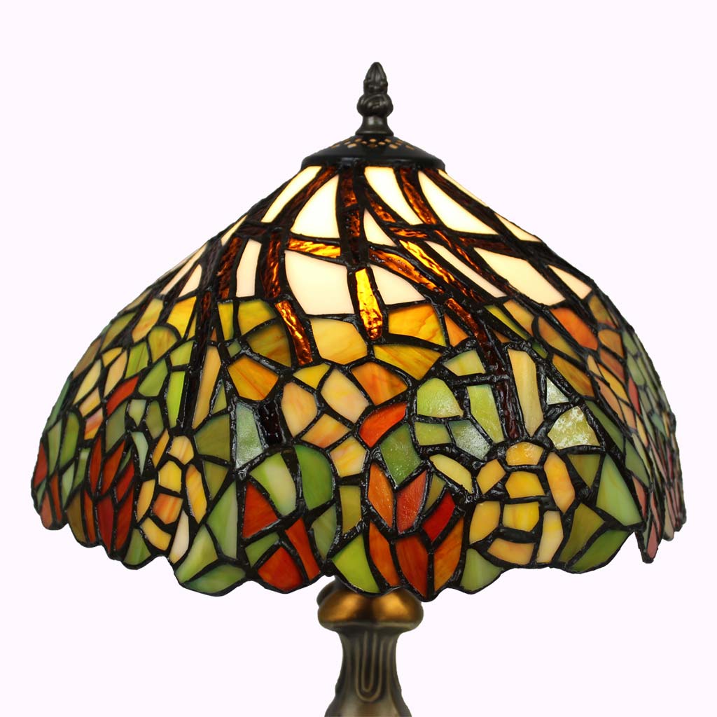 Swirled Garden Tiffany Table Lamp