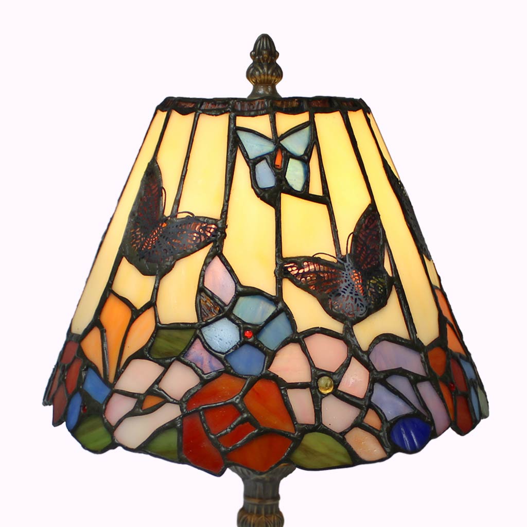 Swirling Butterflies Tiffany Table Lamp