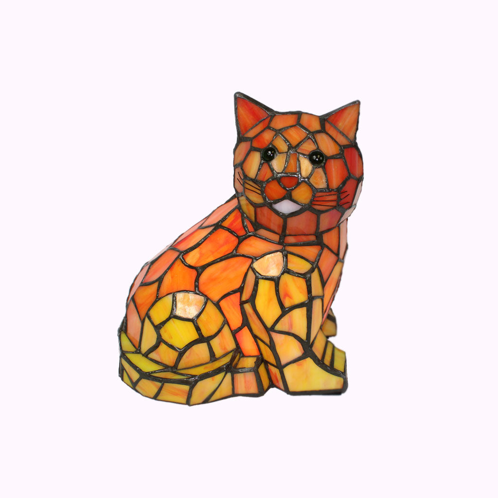 Tabby Cat Tiffany Lamp