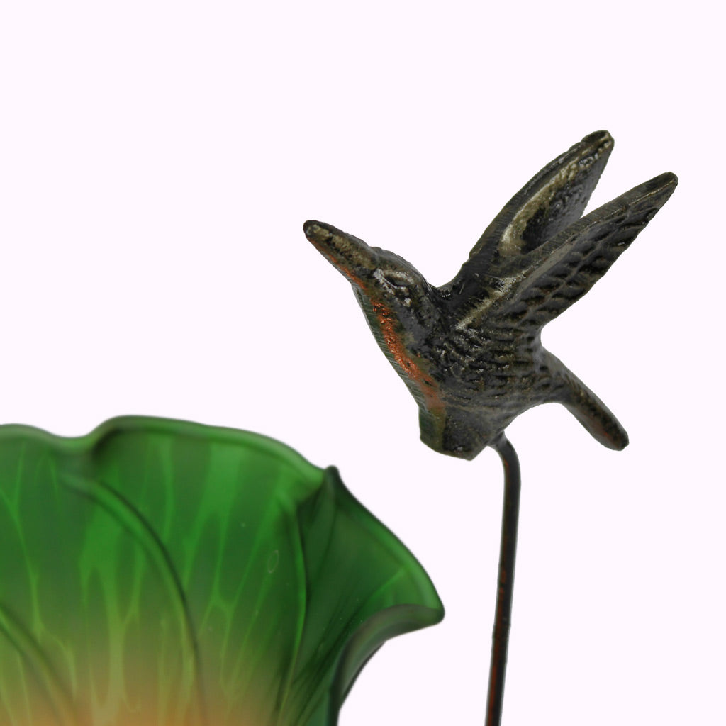 Tall Hummingbird Sculptured Bronze Lamp from Memory Lane Lamps